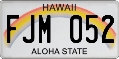 HI license plate FJM052