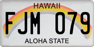 HI license plate FJM079