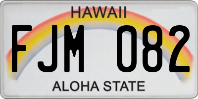HI license plate FJM082
