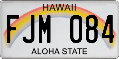 HI license plate FJM084