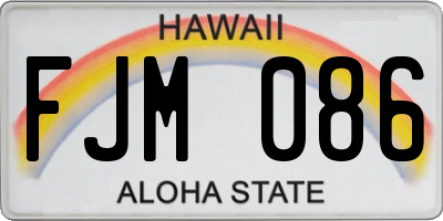 HI license plate FJM086