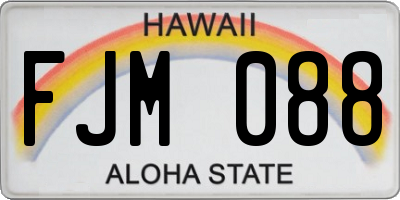 HI license plate FJM088
