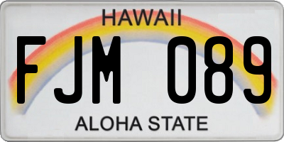 HI license plate FJM089