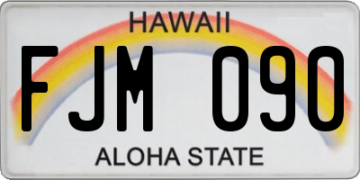 HI license plate FJM090