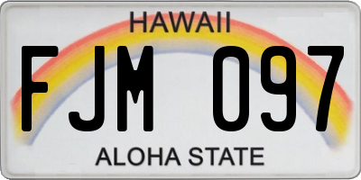 HI license plate FJM097