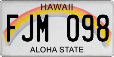 HI license plate FJM098