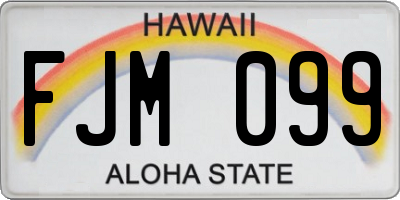 HI license plate FJM099