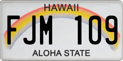 HI license plate FJM109