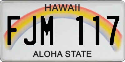 HI license plate FJM117