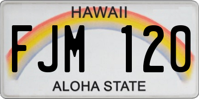 HI license plate FJM120