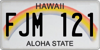 HI license plate FJM121