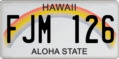 HI license plate FJM126