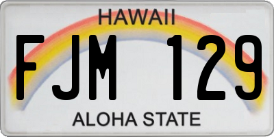 HI license plate FJM129