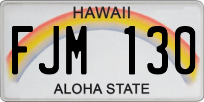 HI license plate FJM130