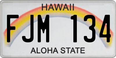 HI license plate FJM134