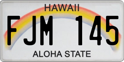 HI license plate FJM145