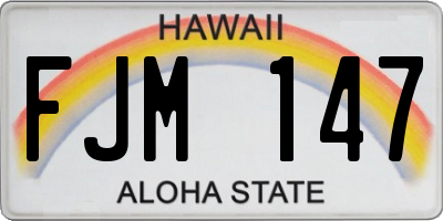 HI license plate FJM147