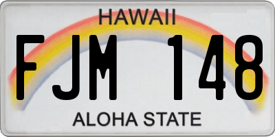 HI license plate FJM148