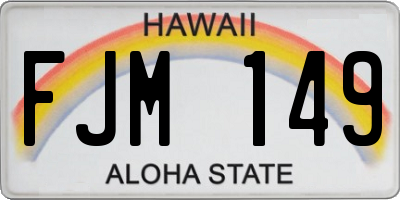 HI license plate FJM149