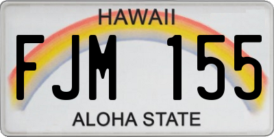 HI license plate FJM155