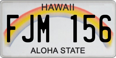 HI license plate FJM156