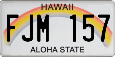 HI license plate FJM157