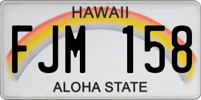HI license plate FJM158