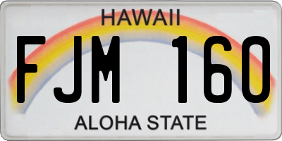 HI license plate FJM160