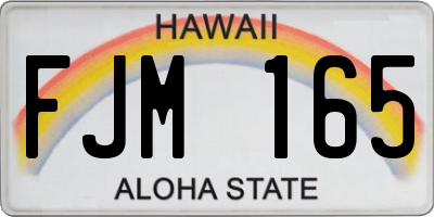 HI license plate FJM165