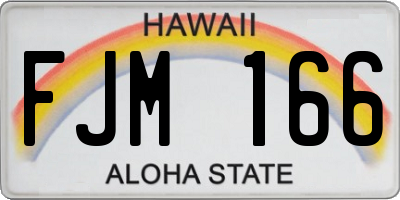 HI license plate FJM166