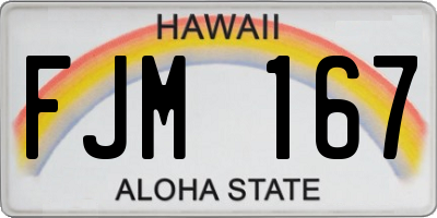 HI license plate FJM167