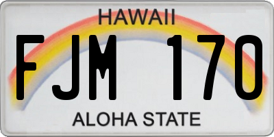 HI license plate FJM170