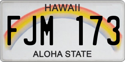 HI license plate FJM173
