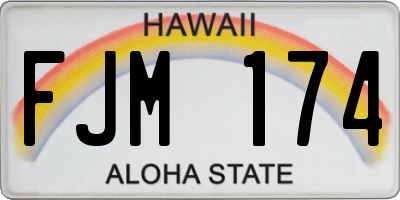 HI license plate FJM174