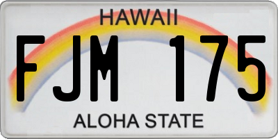 HI license plate FJM175
