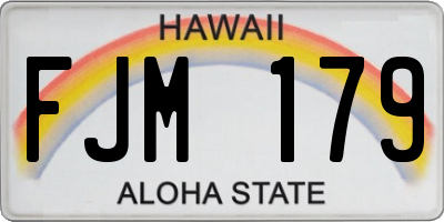 HI license plate FJM179