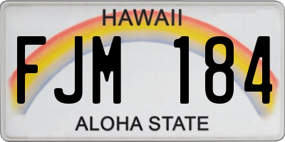 HI license plate FJM184