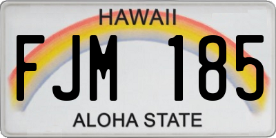 HI license plate FJM185