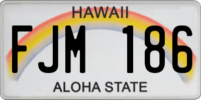 HI license plate FJM186