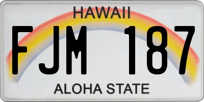 HI license plate FJM187