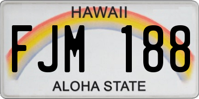 HI license plate FJM188