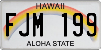 HI license plate FJM199