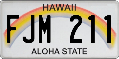 HI license plate FJM211