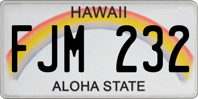 HI license plate FJM232
