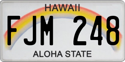 HI license plate FJM248