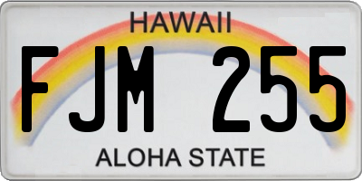 HI license plate FJM255