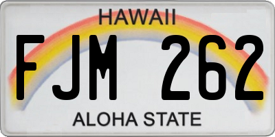 HI license plate FJM262
