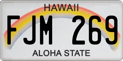 HI license plate FJM269
