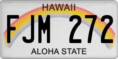 HI license plate FJM272