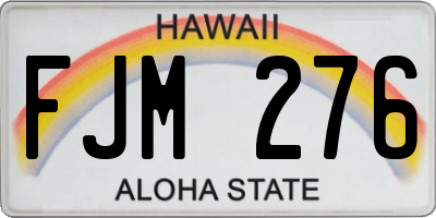 HI license plate FJM276